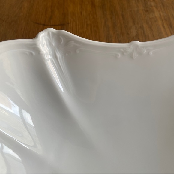 Tirschenreuth Bavaria Baroness White Square Bowl Large 9” Size EUC - Picture 5 of 6